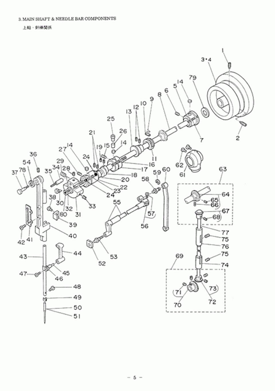 DSC-245 - 3.MAIN SHAFT & NEEDLE BAR COMPONENTS фото