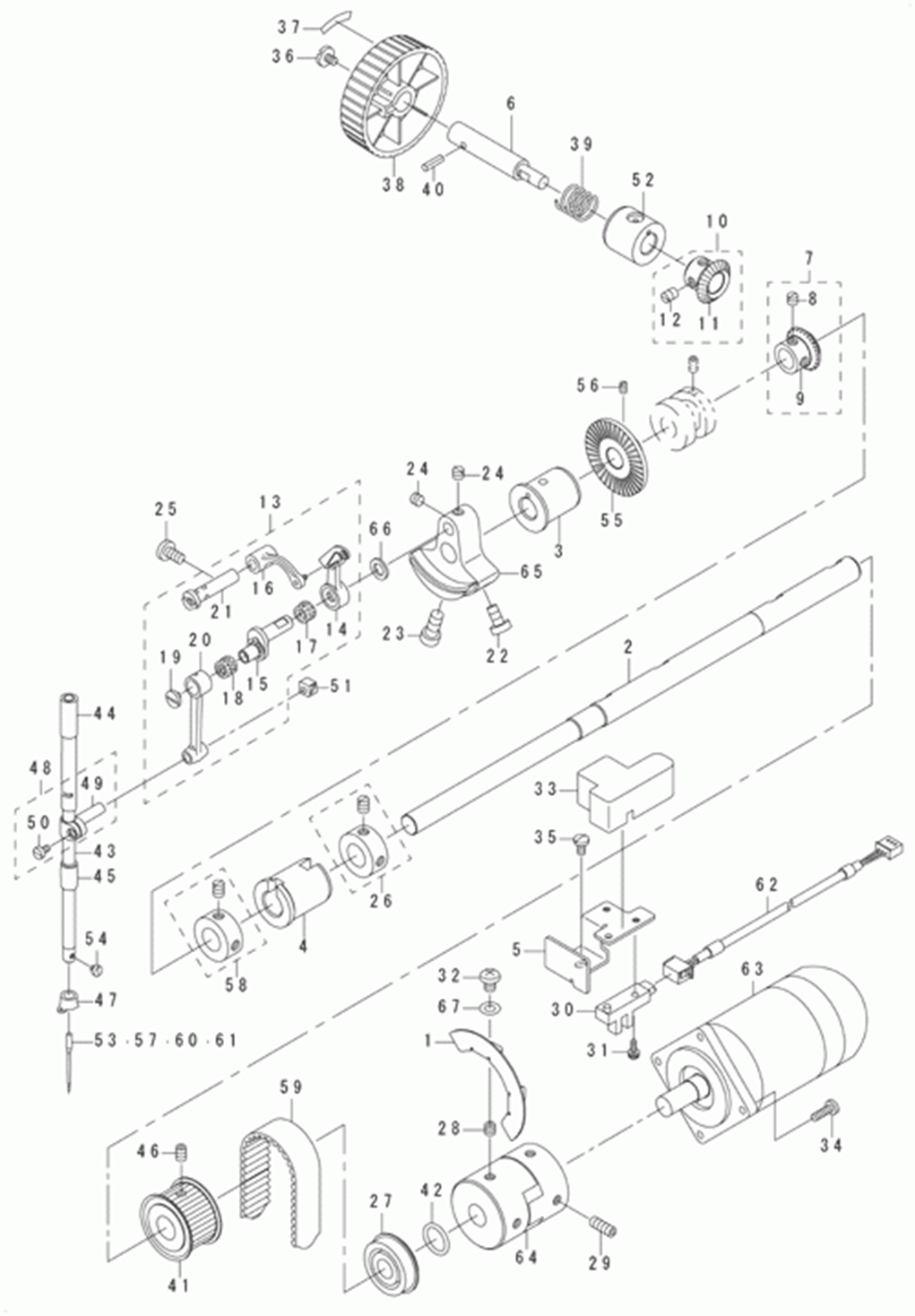 LK-1942HA - 3.MAIM SHAFT & NEEDLE BAR COMPONENTS фото