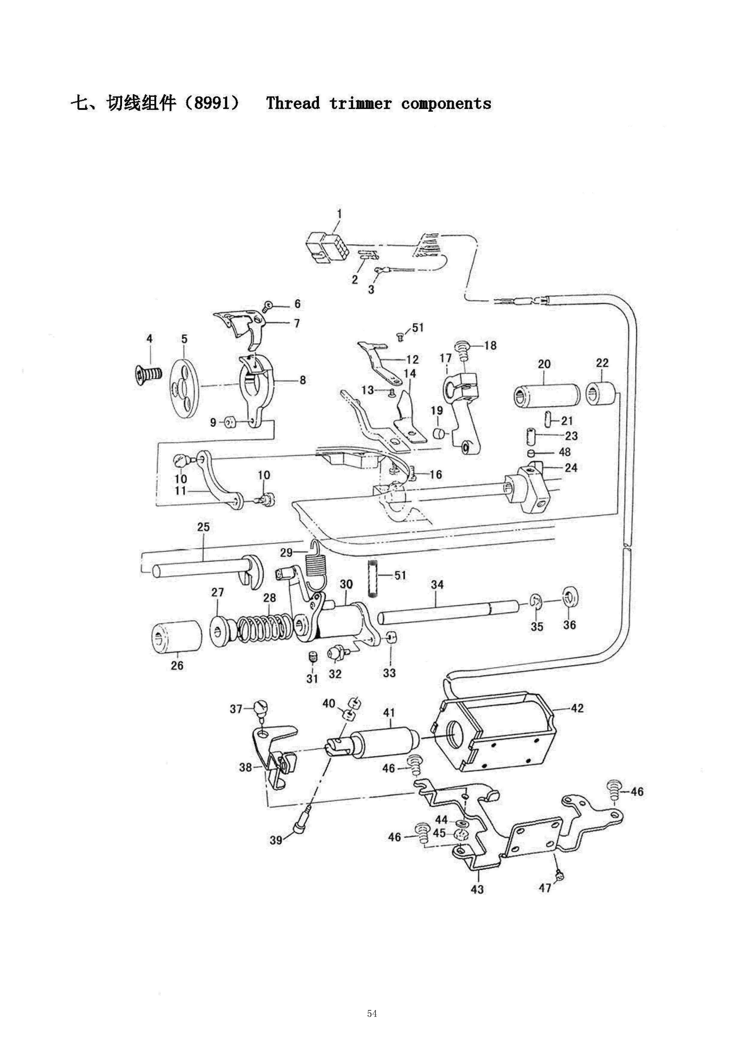 8 THREAD TRIMMER COMPONENTS