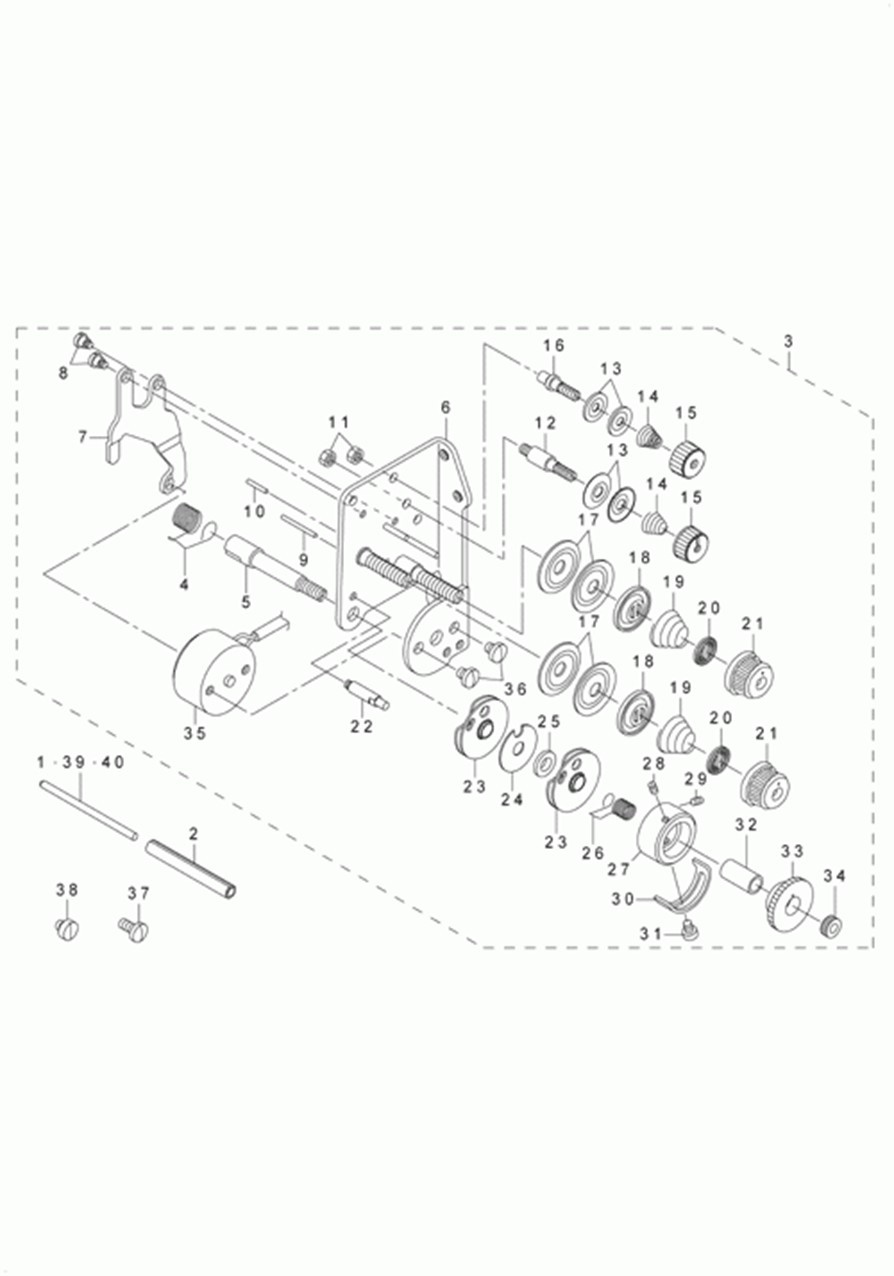 LU-1560 - 16.THREAD TENSION COMPONENTS (FOR 1560-7) фото