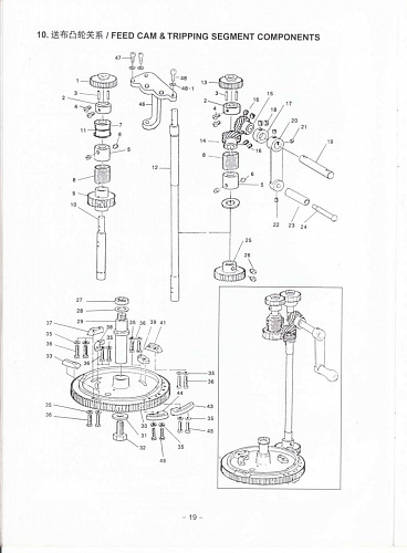 10 FEED CAM & TRIPPING SEGMENT COMPONENTS