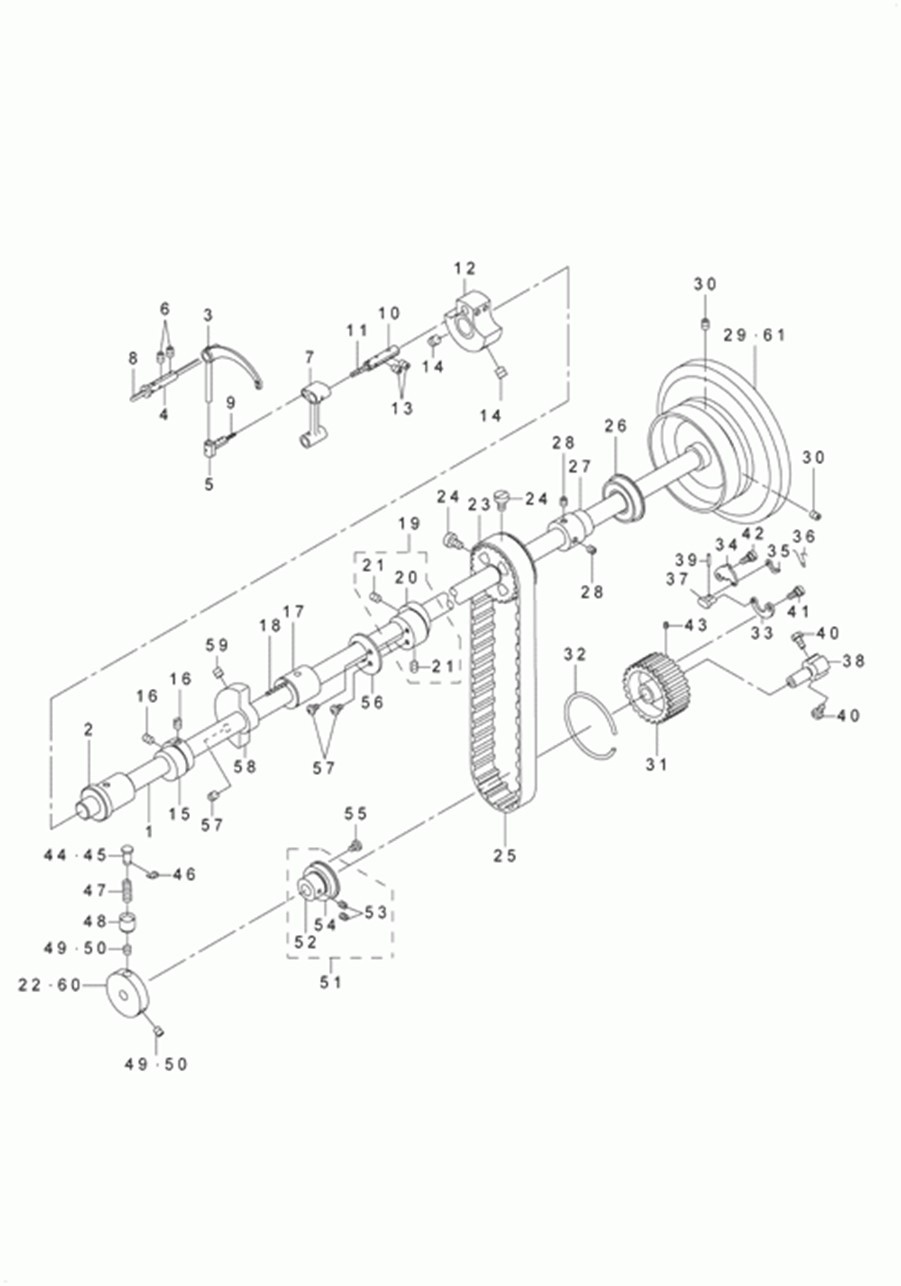 LU-1560 - 2.UPPER SHAFT,LOWER SHAFT DRIVING & BALANCE COMPONENTS