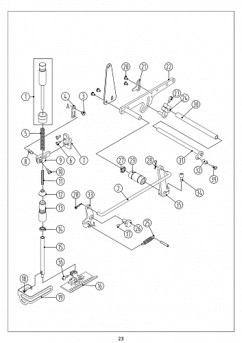 8 Presser Foot assemblies