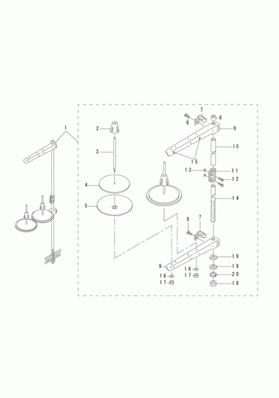 DU-140 - 11.THREAD STAND COMPONENTS фото