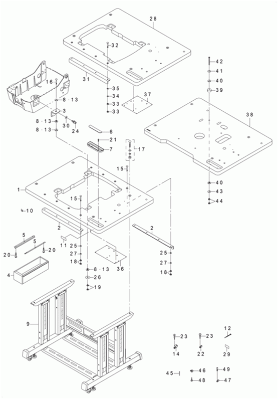 MEB-3200CS - 27. TABLE COMPONENTS фото