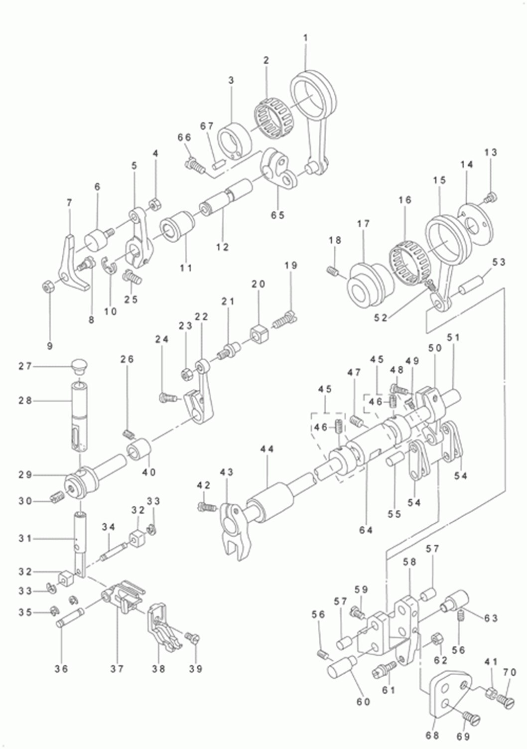 DLU-5490N - 6. TOP FEED MECHANISM COMPONENTS (1)