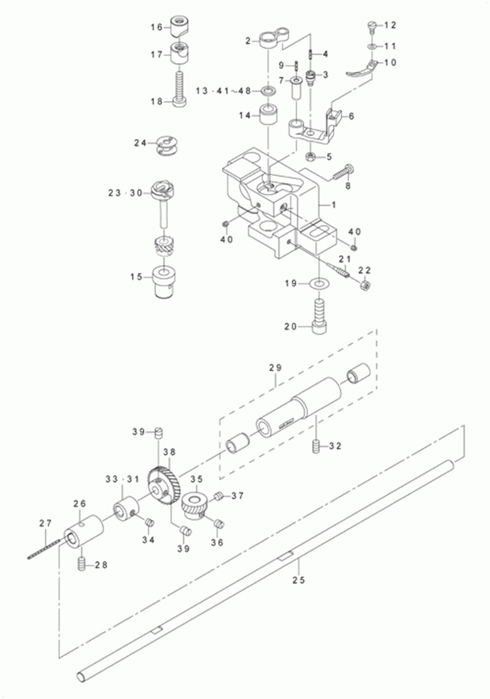 LU-1508H - 6.HOOK SHAFT & LOWER SHAFT COMPONENTS фото