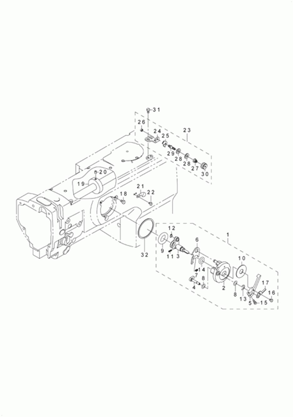 LU-1508H - 8.LOWER THREAD WINDER MECHANISM COMPONENTS фото