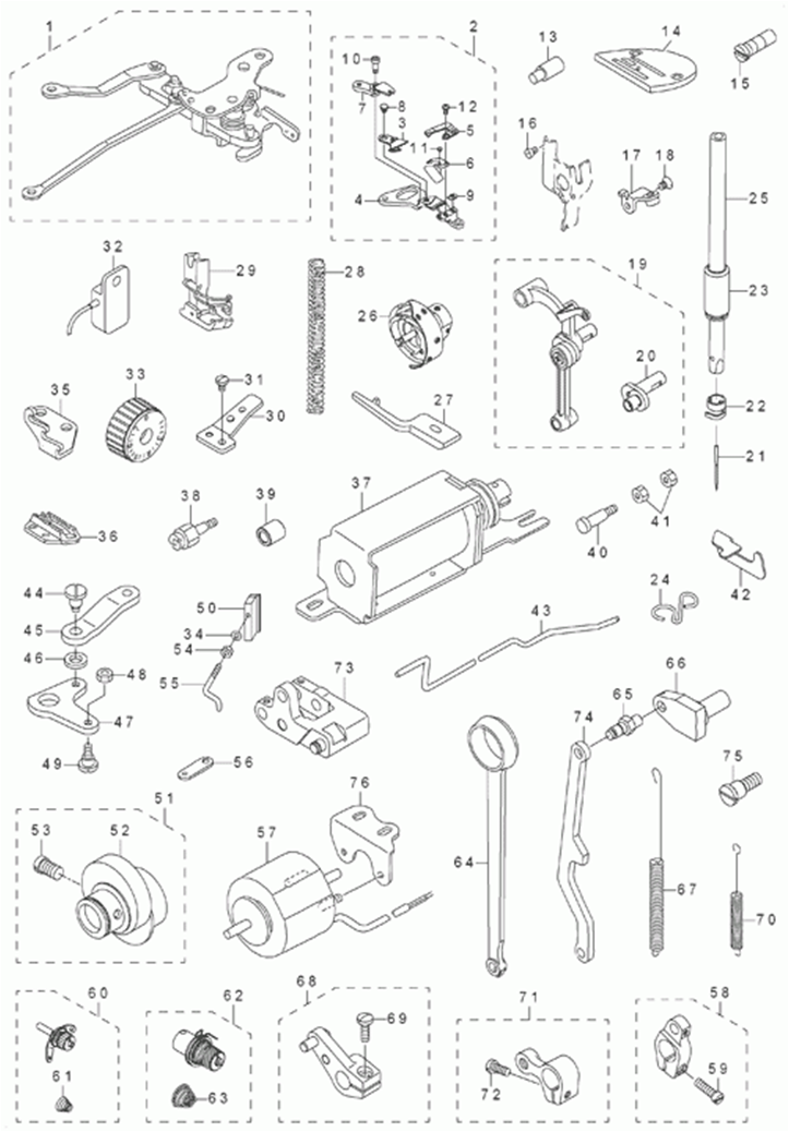 DDL-8700-7 - 14. EXCLUSIVE PARTS FOR DDL-8700J-7 фото