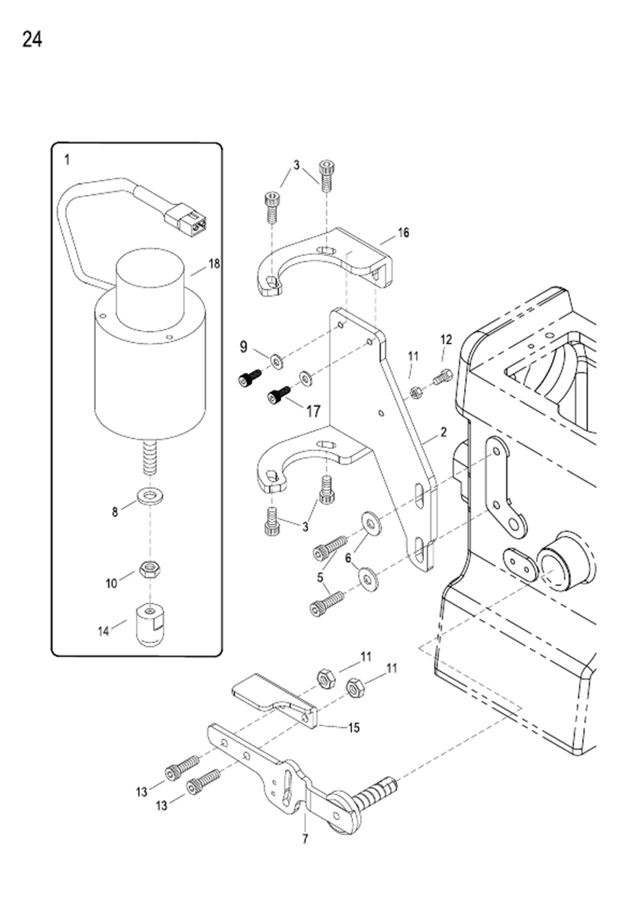 VG-999ES 24 - PRESSER FOOT LIFTER (ELECTRIC TYPE) (OPTIONAL)