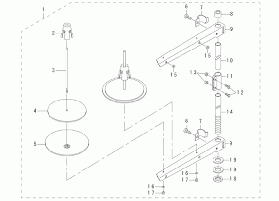 LBH-1790 - 16. THREAD STAND COMPONENTS фото