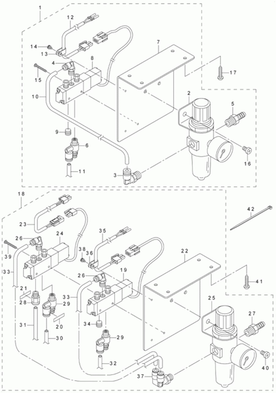 LU-1510 - 14.AIR MECHANISM COMPONENTS (FOR LU-1510-7) фото