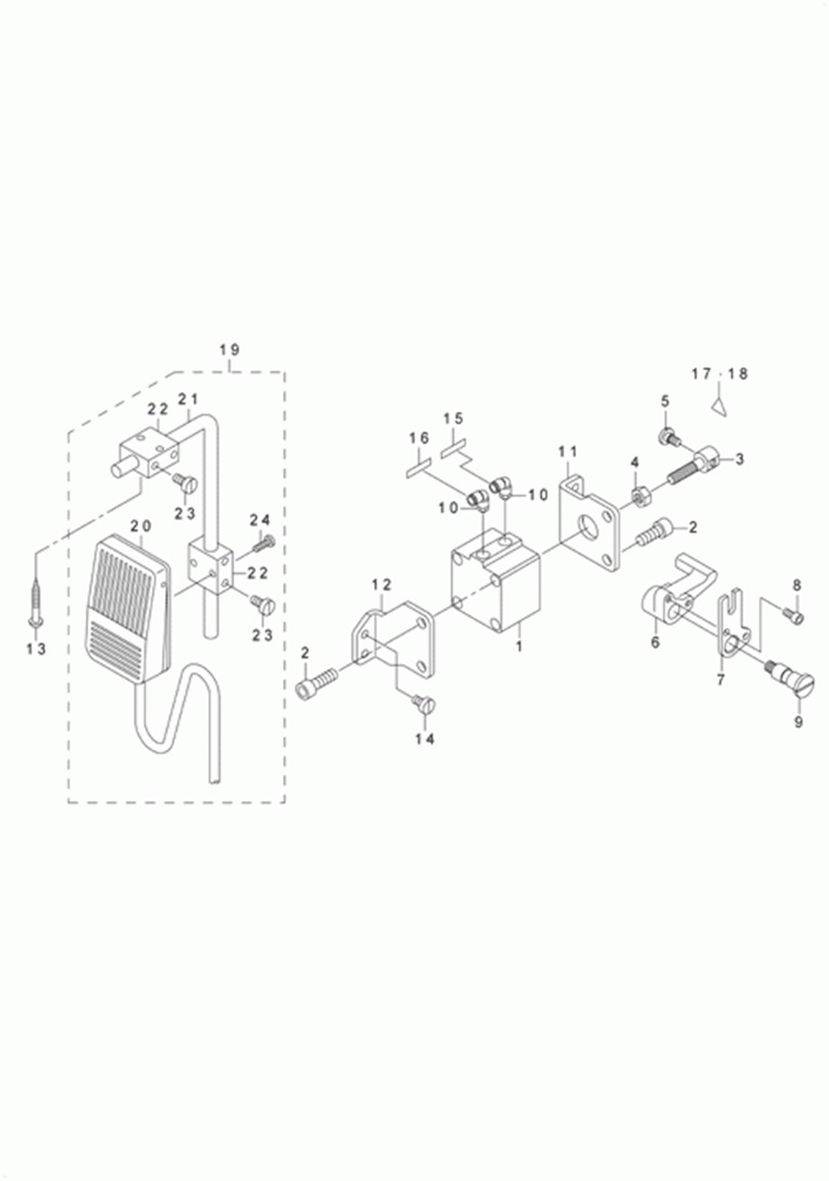 LU-1560 - 11.AUTOMATIC PRESSER LIFTING MECHANISM (OPTION) COMPONENTS фото