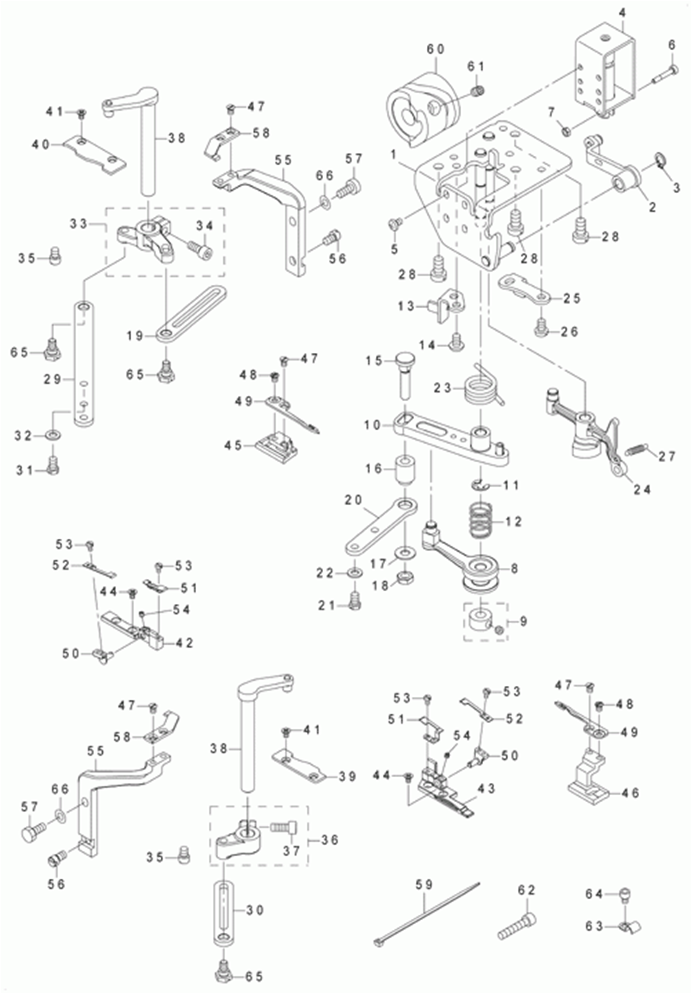 LH-3528ASF - 7.THREAD TRIMMER MECHANISM COMPONENTS (FOR LH-3528-7) фото