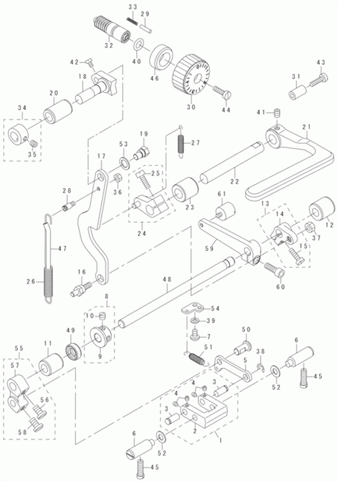 DLN-9010SS - 5. FEED ADJUST MECHANISM COMPONENTS фото