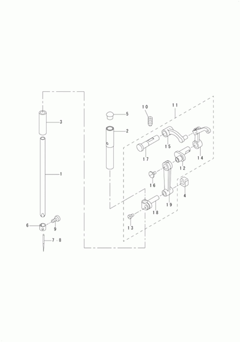 DU-140 - 3.NEEDLE BAR & THREAD TAKE-UP LEVER COMPONENTS фото