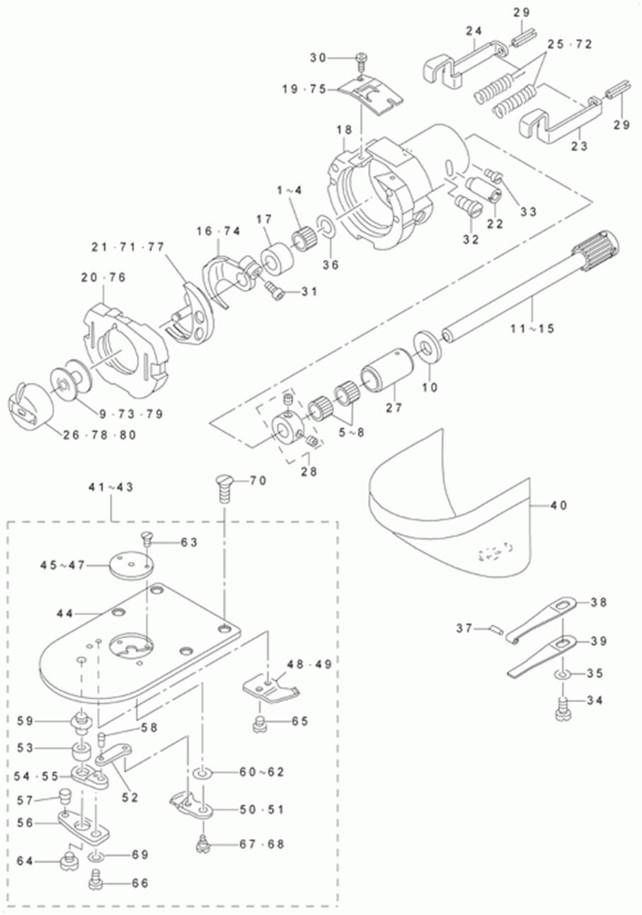 AMS-224C - 7.SHUTTLE DRIVER SHAFT COMPONENTS(1) фото