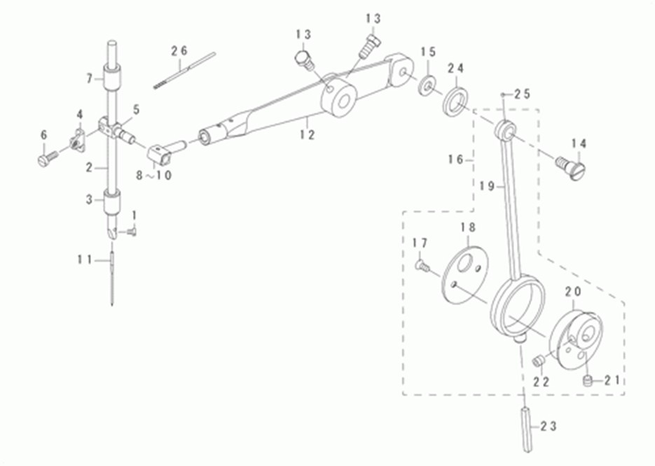 MB-1373 - 8. NEEDLE BAR DRIVING MECHANISM COMPONENTS фото