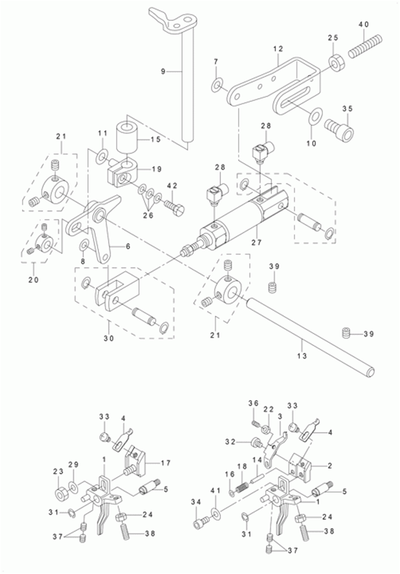 MEB-3200CS - 9. UPPER THREAD CUTTING COMPONENTS фото