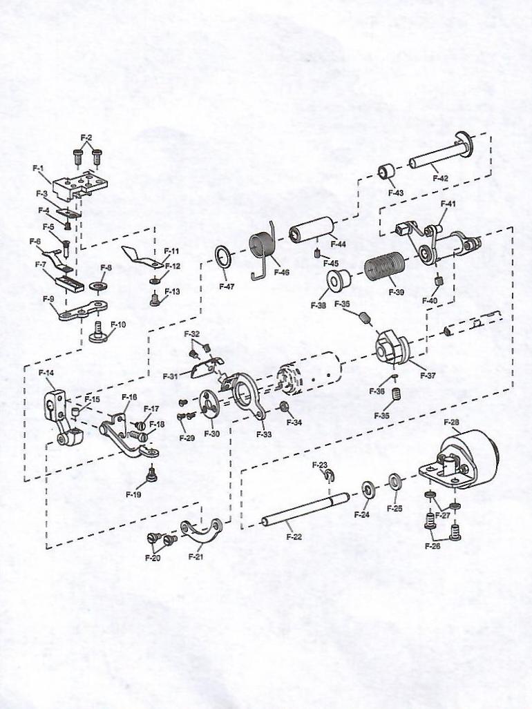 7 THREAD TRIMMER COMPONENTS(D4S) фото