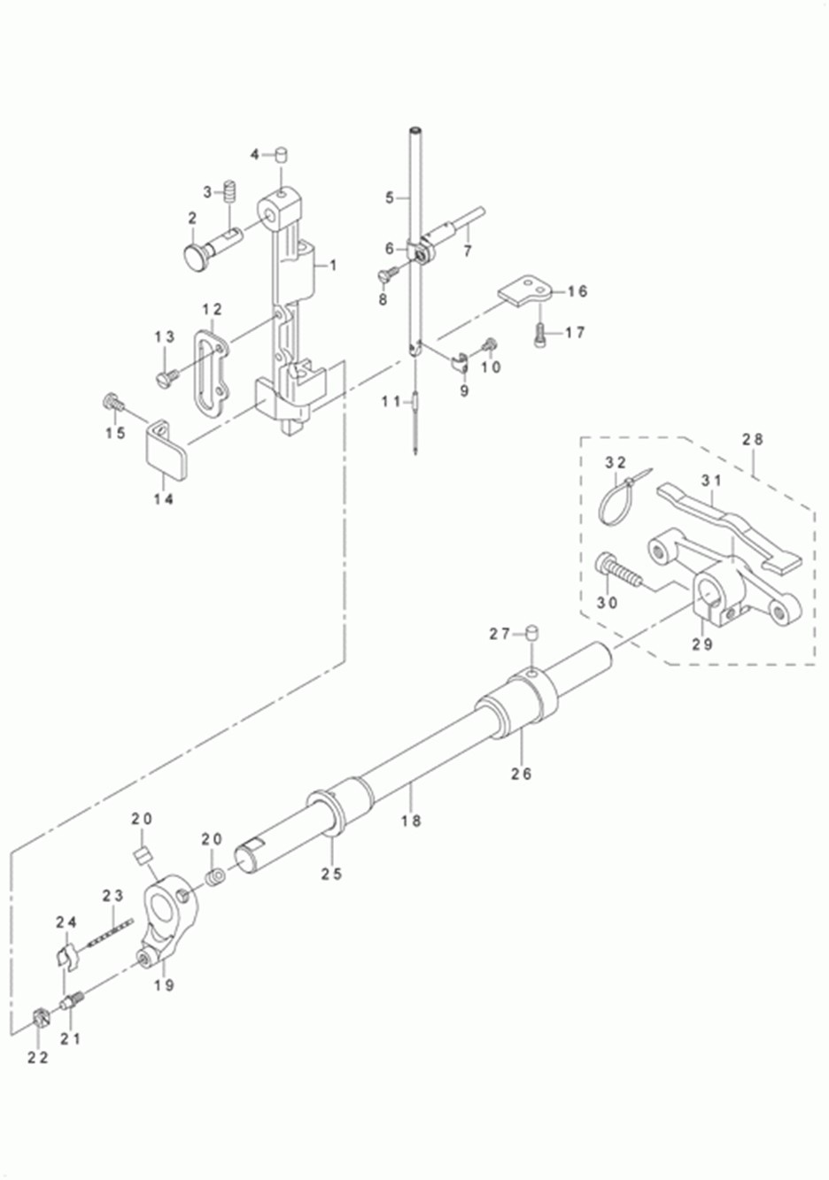 DNU-1541-7 - 3.NEEDLE BAR ROCKING COMPONENTS фото