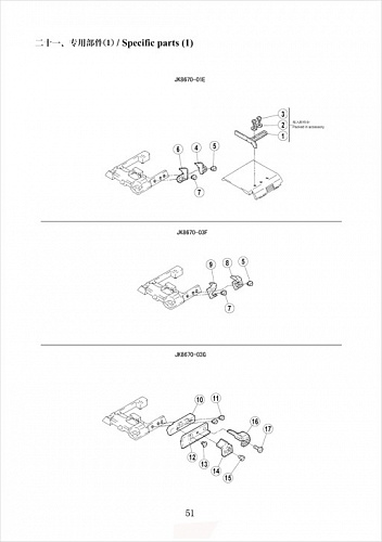 22 Specific parts