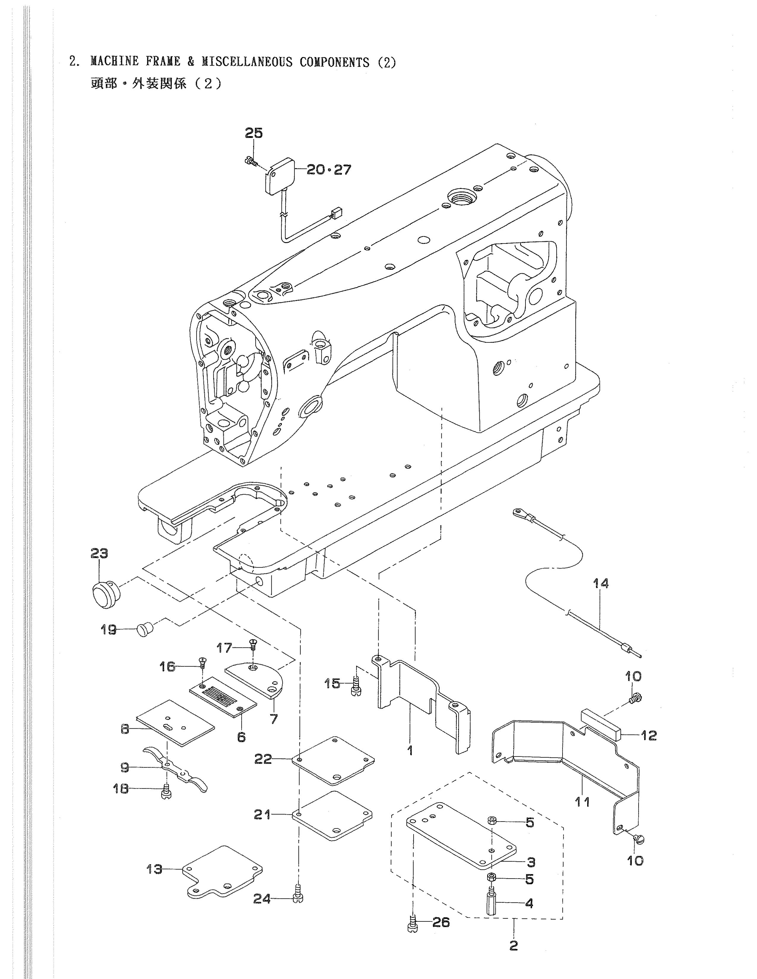 2 MACHINE FRAME & MISCELLANEOUS COMPONENTS