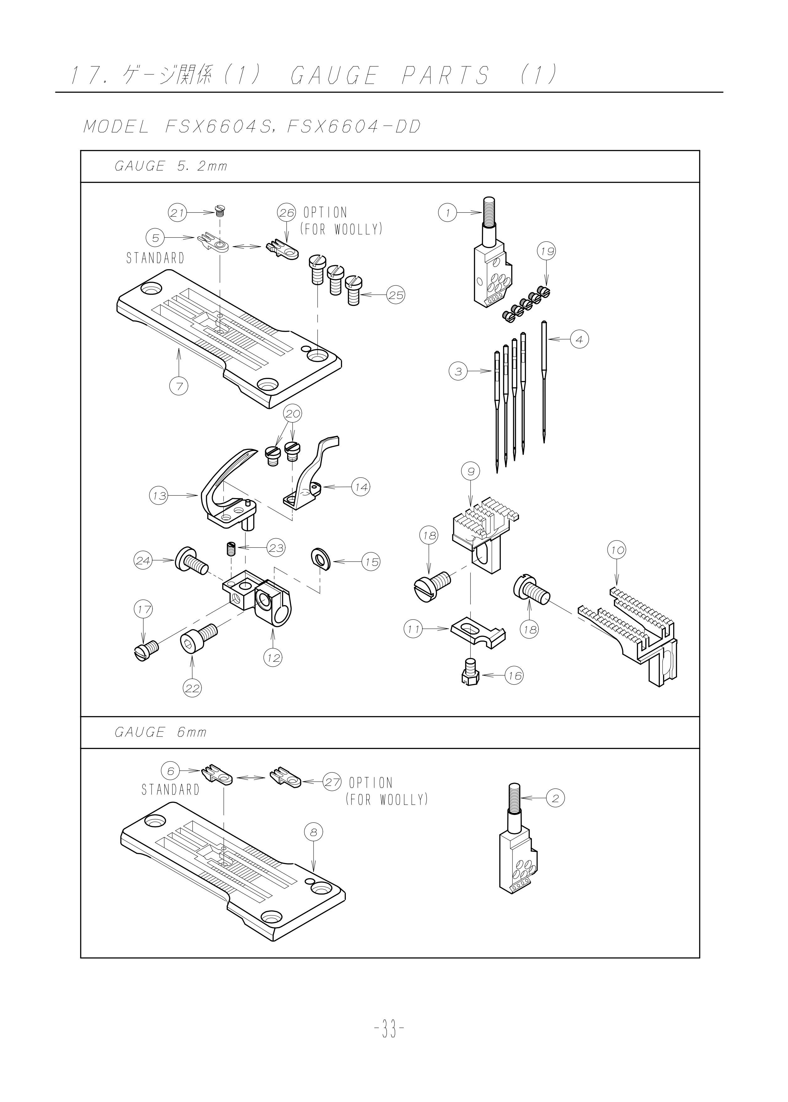 17 GAUGE PARTS