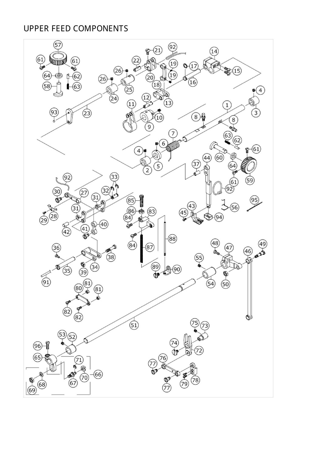 6 UPPER FEED COMPONENTS фото