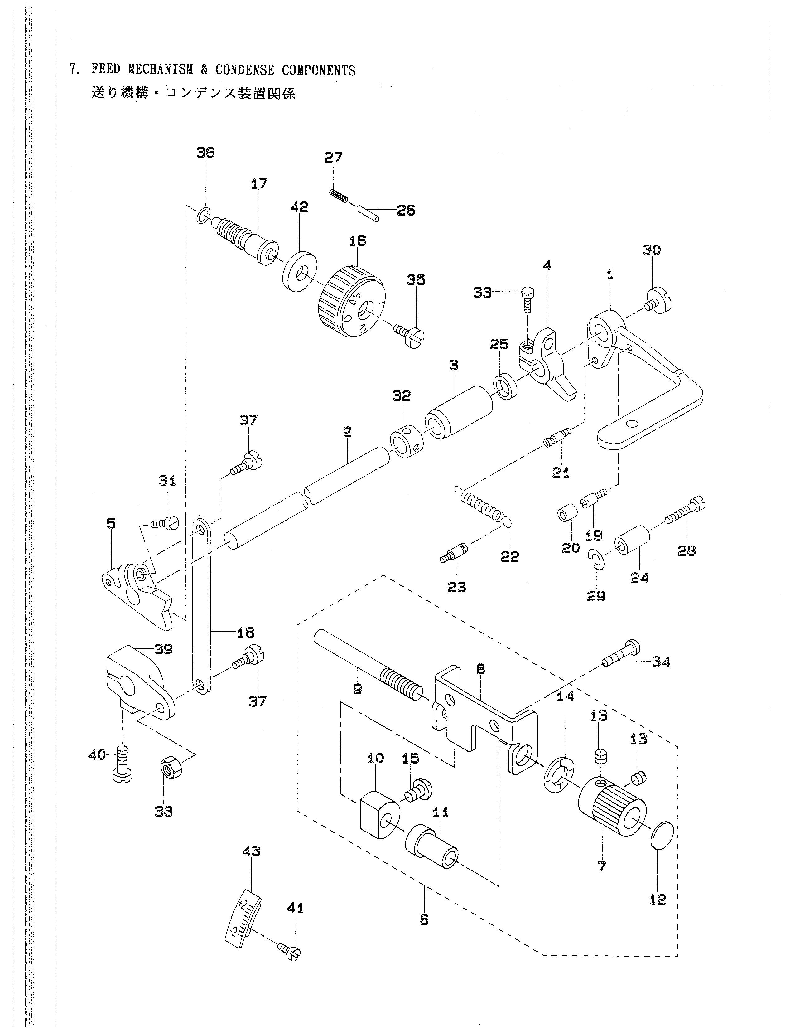 7 FEED MECHANISM & CONDENSE COMPONENTS фото