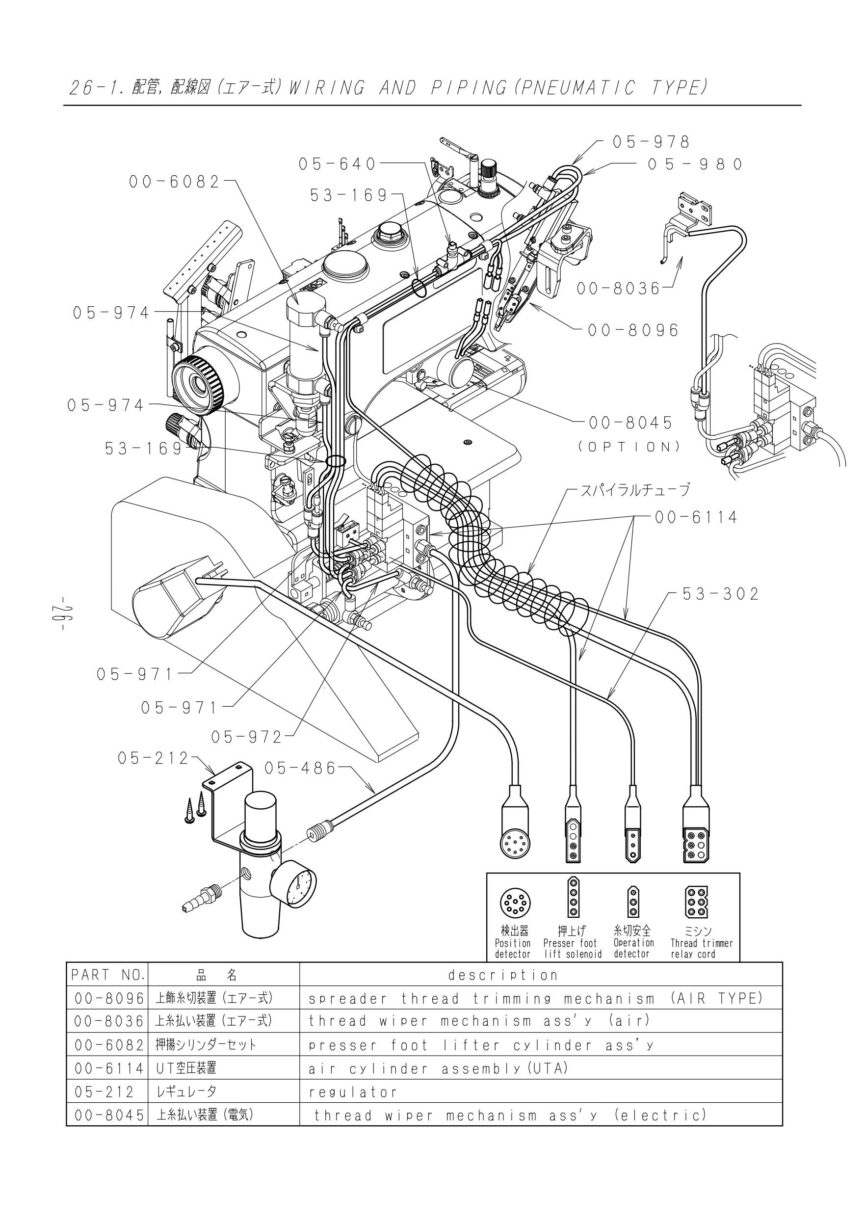 26.1 WIRING AND PIPING (PNEUMATIC TYPE)