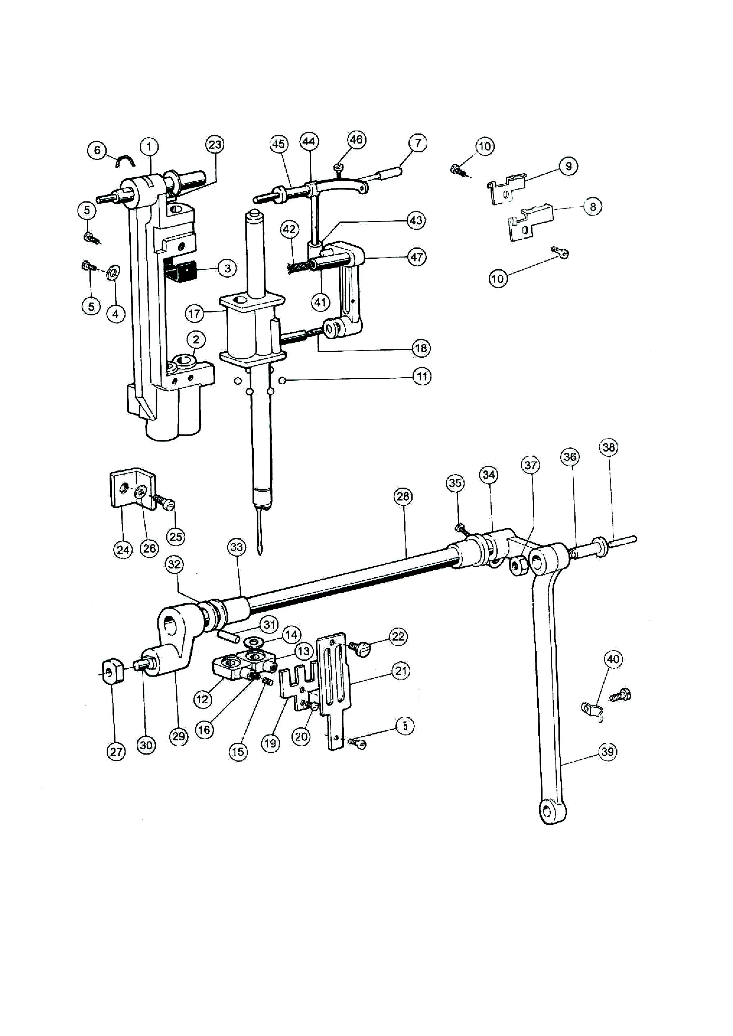 6 NEEDLE BAR AND THREAD TAKE-UP PARTS