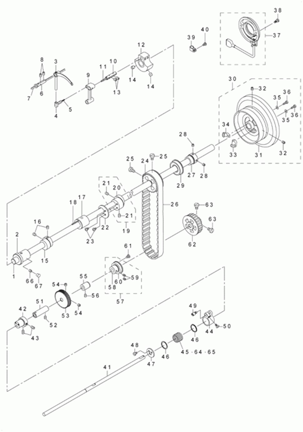 DNU-1541-7 - 2.UPPER SHAFT &LOWER SHAFT DRIVING & BALANCE COMPONENTS фото