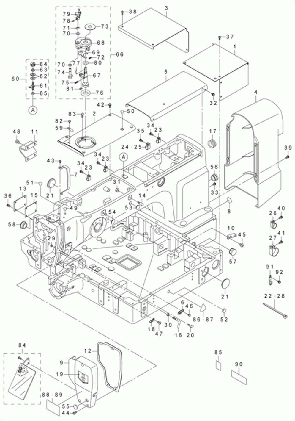 AMS-215D - 1.FRAME & MISCELLANEOUS COVER COMPONENTS (1)  фото