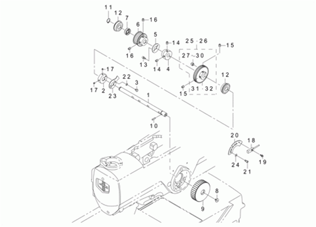 MEB-3200CS - 15. UPPER SHAFT COMPONENTS фото