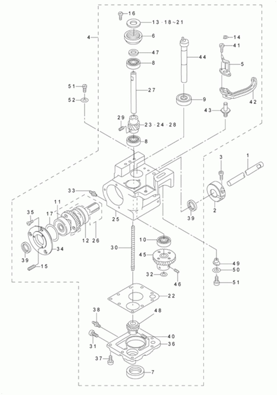 LU-2260N-7 - 9.RIGHT HOOK SHAFT BASE COMPONENTS фото