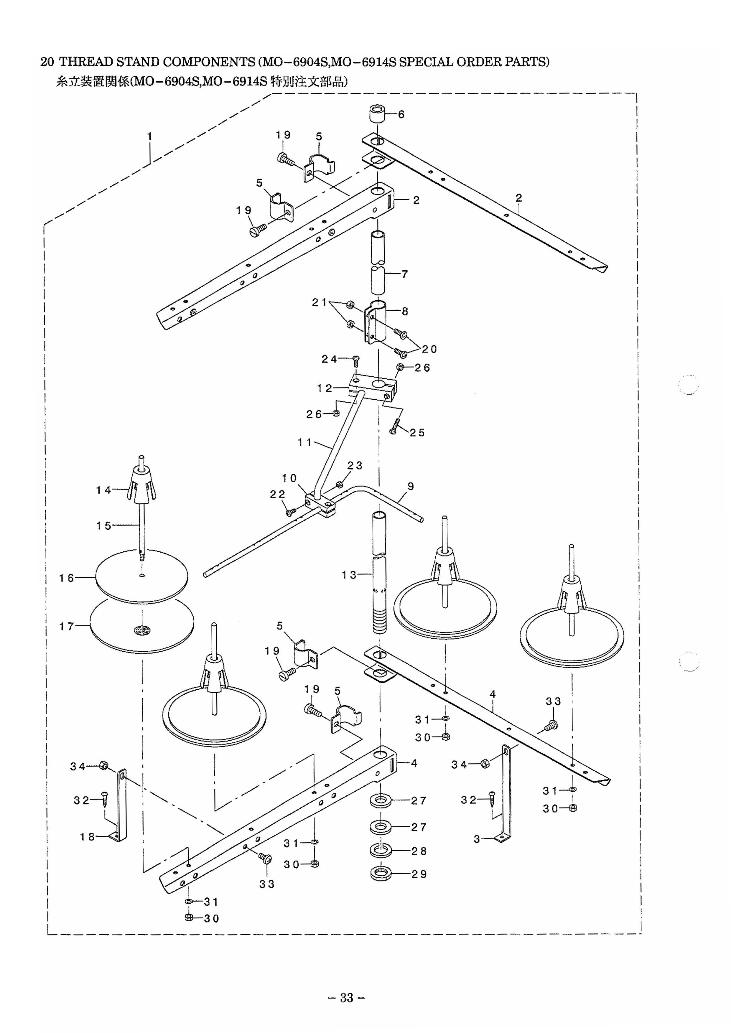 20 THREAD STAND COMPONENTS фото