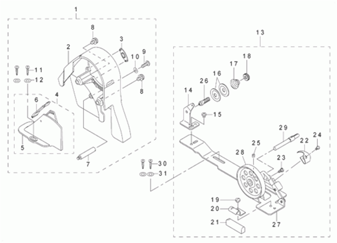 DDL-8700 - 8. BELT COVER & BOBBIN COMPONENTS фото