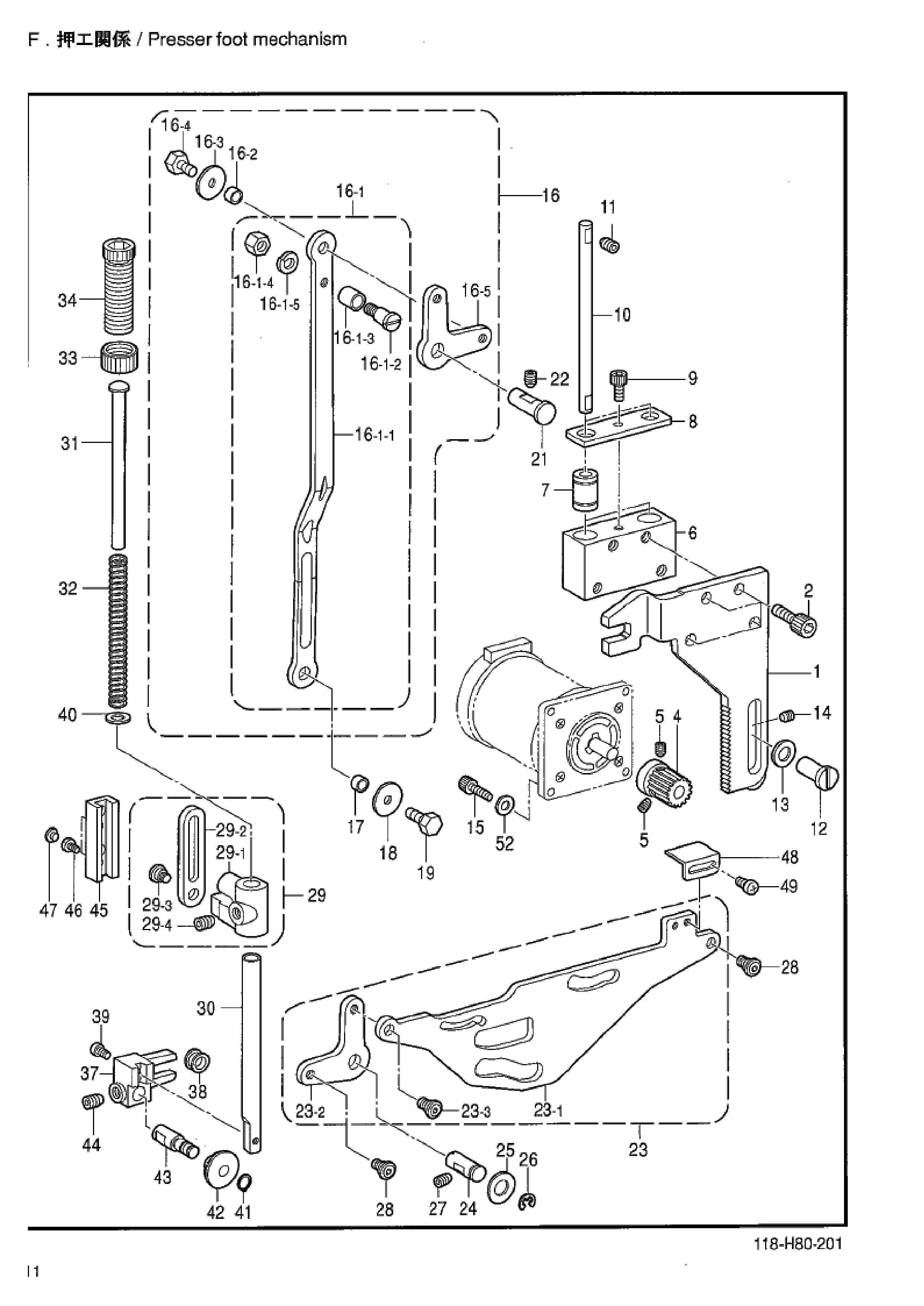 6 Presser foot mechanism