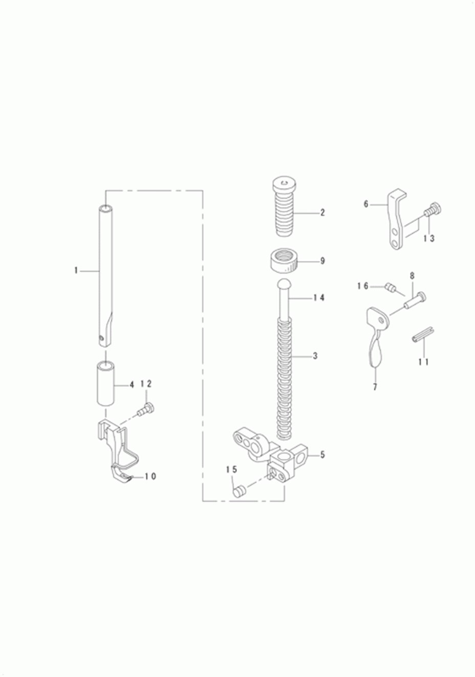 DU-140 - 4.PRESSER BAR COMPONENTS фото