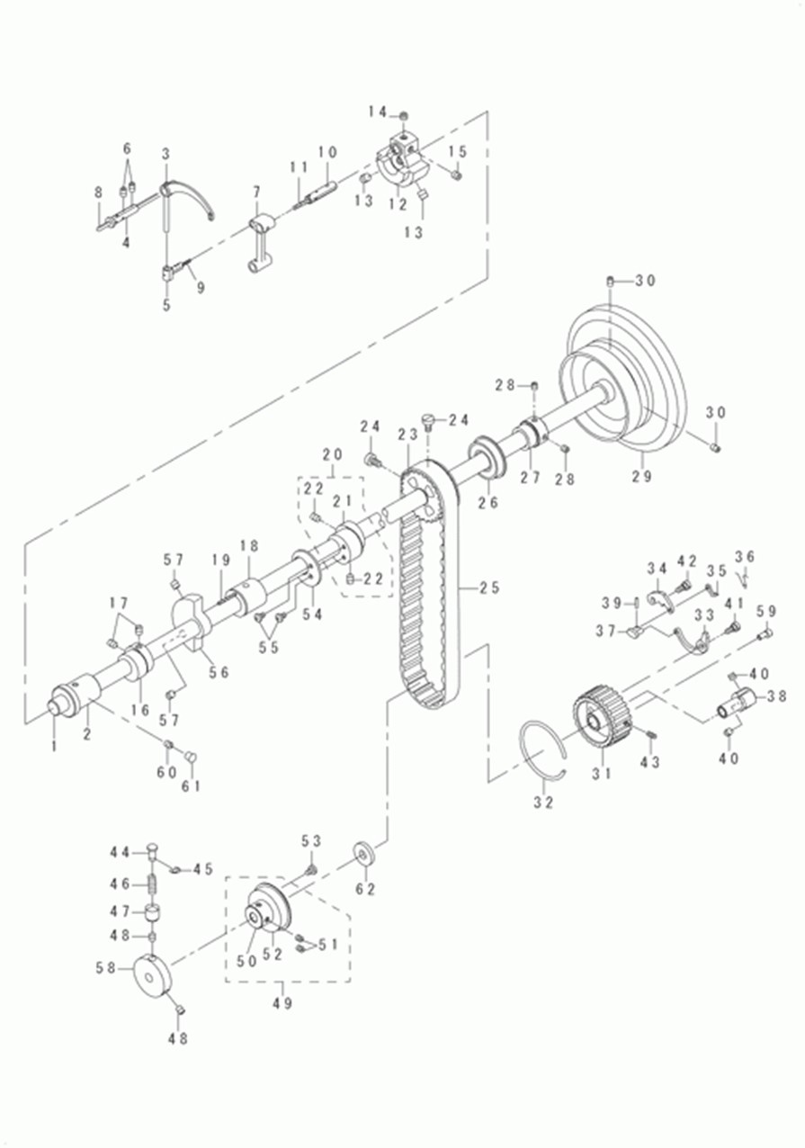 LU-1565 - 2. UPPER SHAFT,LOWER SHAFT DRIVING & BALANCE COMPONENTS