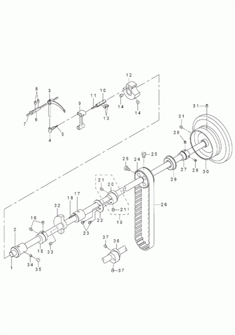 DNU-1541S - 2.UPPER SHAFT DRIVING & BALANCE COMPONENTS фото