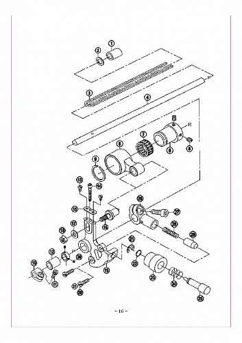 6 Looper shaft assemblies