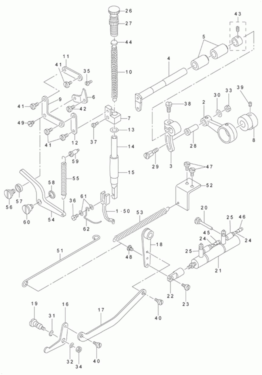 AMS-223C - 5. PRESSER MECHANISM COMPONENTS фото