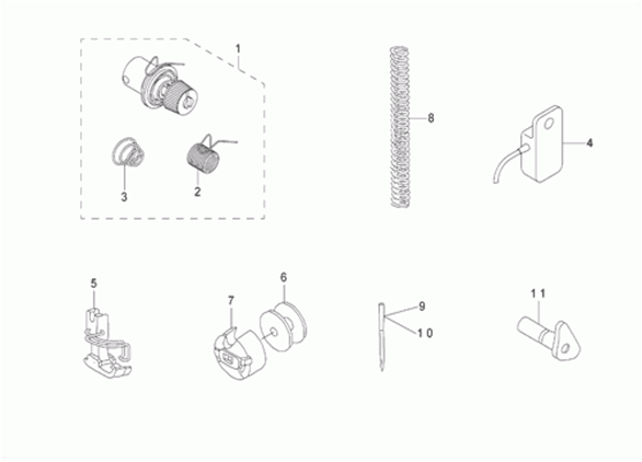 DDL-8700-7 - 15. EXCLUSIVE PARTS FOR DDL-8700A-7 фото