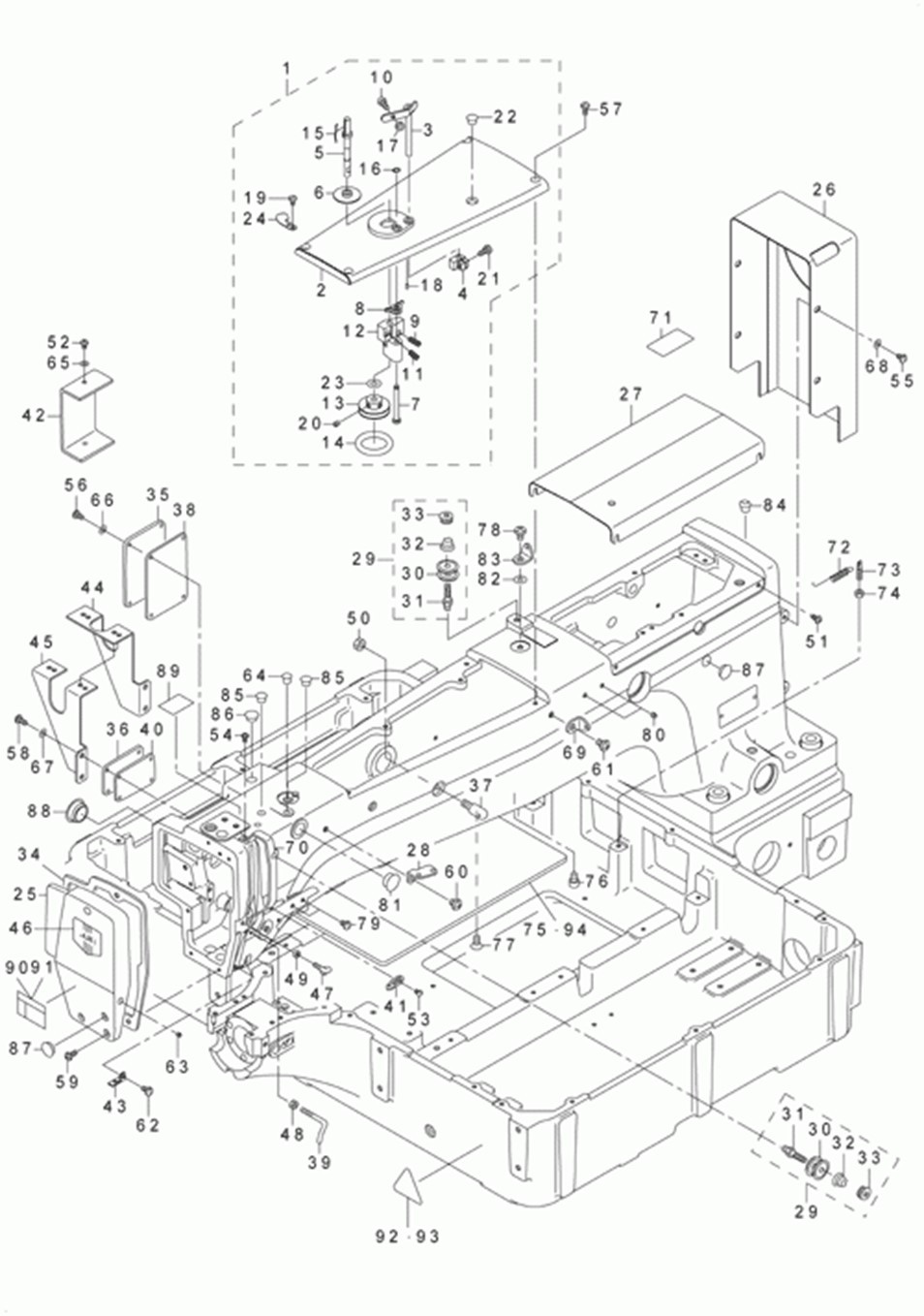 AMS-223C - 1. FRAME & MISCELLANEOUS COVER COMPONENTS (1) фото