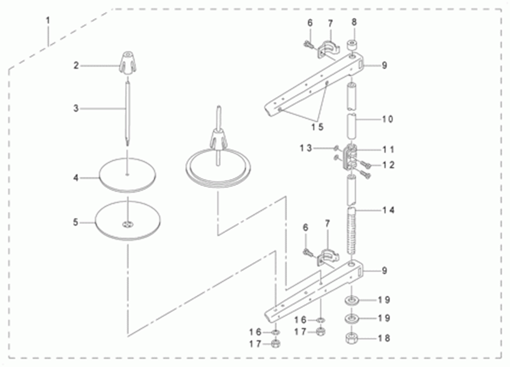 LK-1910 - 14.THREAD STAND COMPONENTS фото