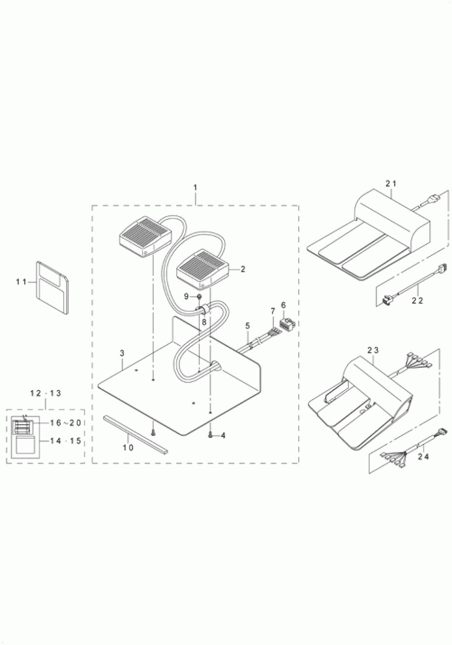 AMS-215D - 19.PEDAL & ELECTRICAL EQUIPMENT ACCESSORIE PART COMPONENTS фото