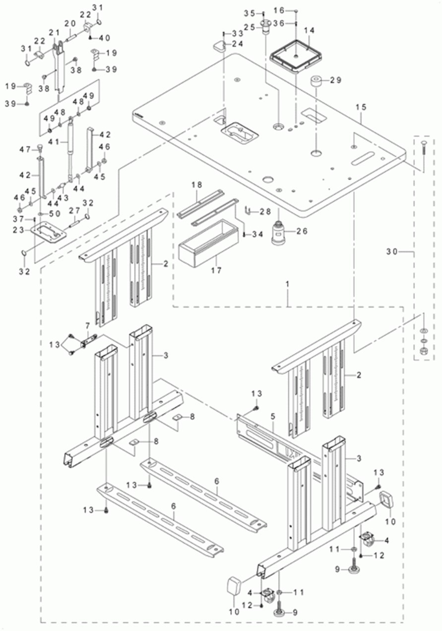 AMS-215D - 14.TABLE COMPONENTS фото