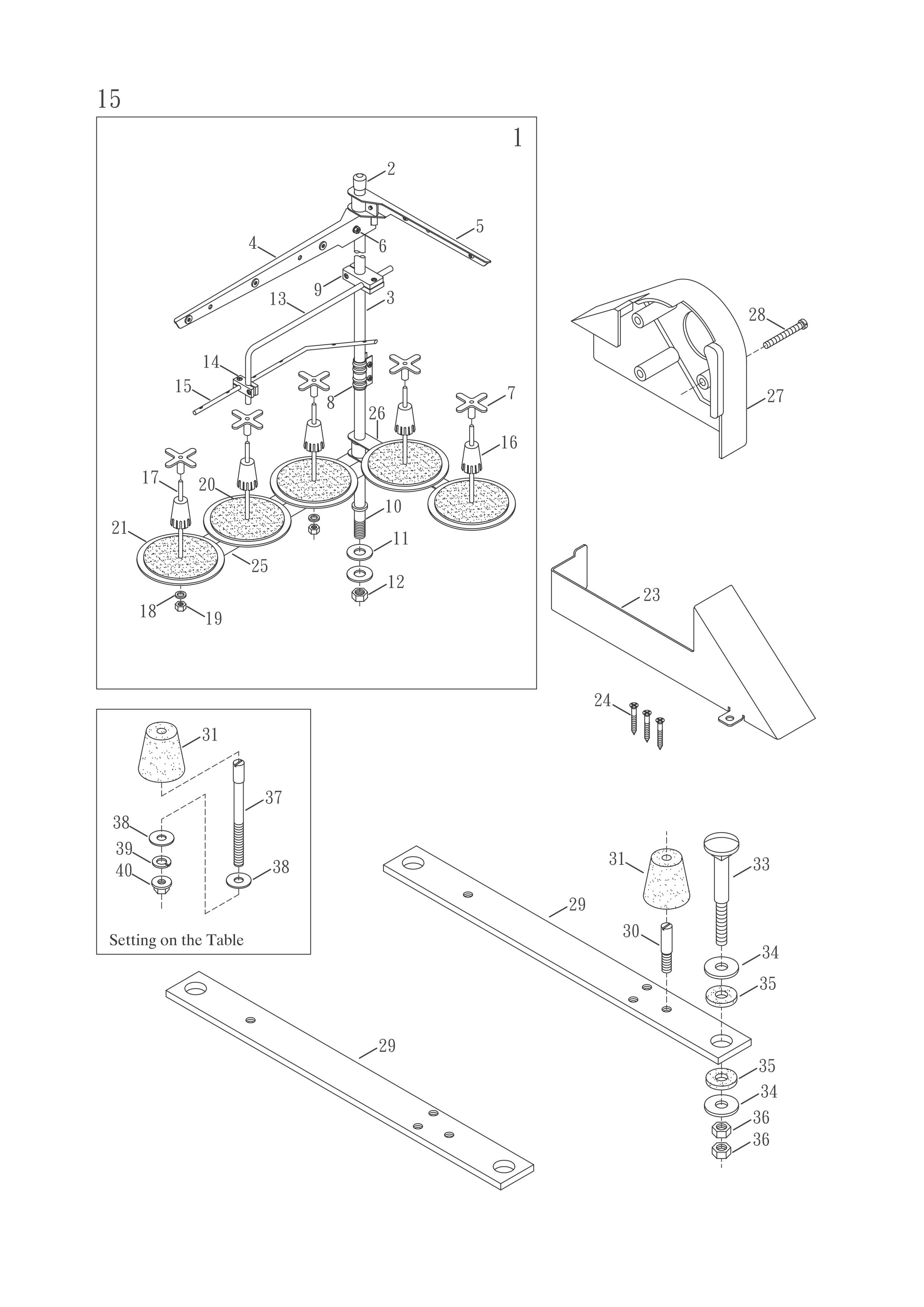 1 THREAD STAND & SUPPORTING BOARD